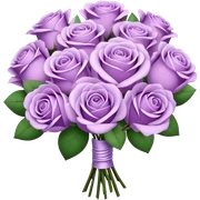 Light purple rose bouquet  sticker