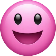 Smiley face pink sticker