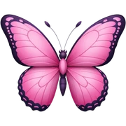 Pink butterfly with a flowers sticker