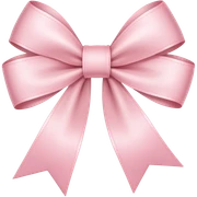 light pink ribbon bow sticker