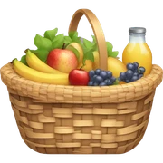 Picnic basket full of goods sticker