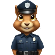 squirrel police officer sticker
