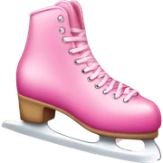 Pink ice skate sticker