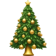 christmas  tree with gold decorations sticker