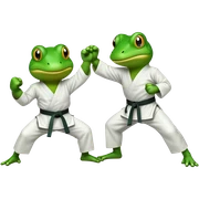 Karate frogs  sticker