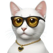 Cat with sunglasses sticker