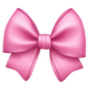Pink bow sticker