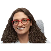 smiling boy with red glasses sticker