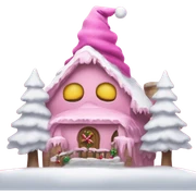 pink christmas sticker