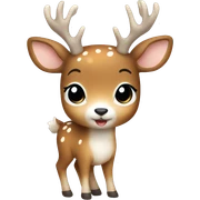 Cute deer full body with little white spots sticker