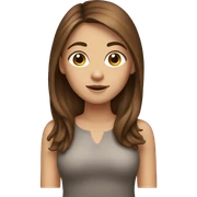 Girl with brown hair  sticker