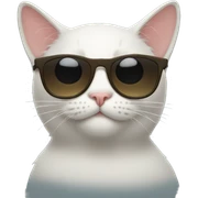 Cat with sunglasses sticker