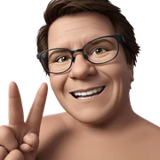 smiling boy with glasses indoors sticker