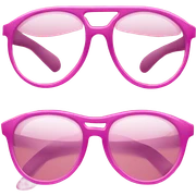 Pink glasses sticker