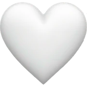 White heart sticker