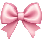 light pink ribbon bow sticker