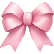 light pink ribbon bow sticker