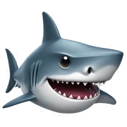 Shark with a top hat sticker