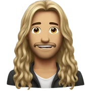 long haired guy sticker