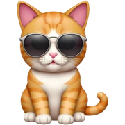 Cat with sunglasses sticker