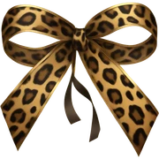 leopard pattern ribbon sticker