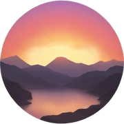 sunset sticker