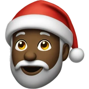Black Santa hat sticker