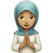 Muslim girl praying sticker