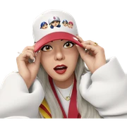 girl with baseball cap jewelry sticker