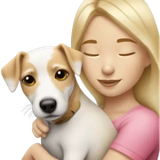 Blonde girl snuggling jack ru sticker