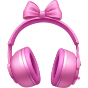 Headphones with pink bows sticker