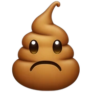 Poop standing up sticker