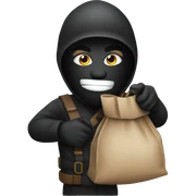 Robber with a bag sticker