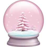 Pastel pink snow globe sticker