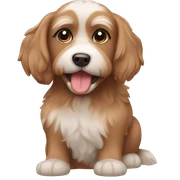 brown dog maltipu sticker
