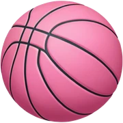 pink basketball sticker