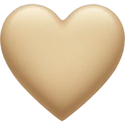 Beige heart sticker
