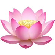 Lotus "A radiant pastel pink lotus flower floating on a soft, glowing surface, with shimmering petals and sparkling water droplets around it." sticker