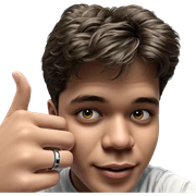 portrait of a boy with ring sticker