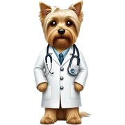 Yorkshire terrier doctor sticker