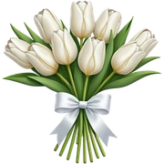 white tulip bouquet  sticker