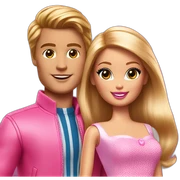 barbie and ken sticker