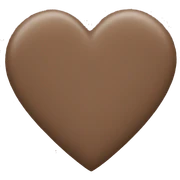 Matte brown heart sticker