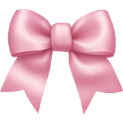 light pink ribbon bow sticker