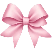 light pink ribbon bow sticker