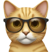 Cat with sunglasses sticker