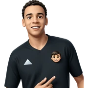smiling boy in black shirt sticker