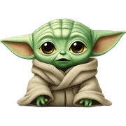 Baby Yoda quizzical  sticker