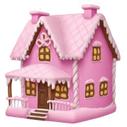 Two floor pink gingerbread house sticker