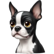 Boston terrier puppy sticker